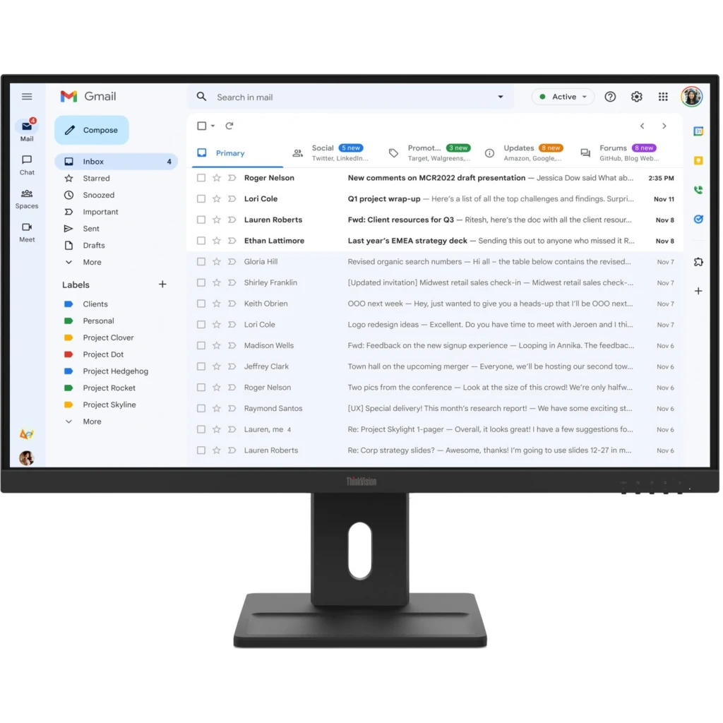 Lenovo ThinkVision E27-40 LED display 68.6 cm (27″) 1920 x 1080 pixels Full HD Black
