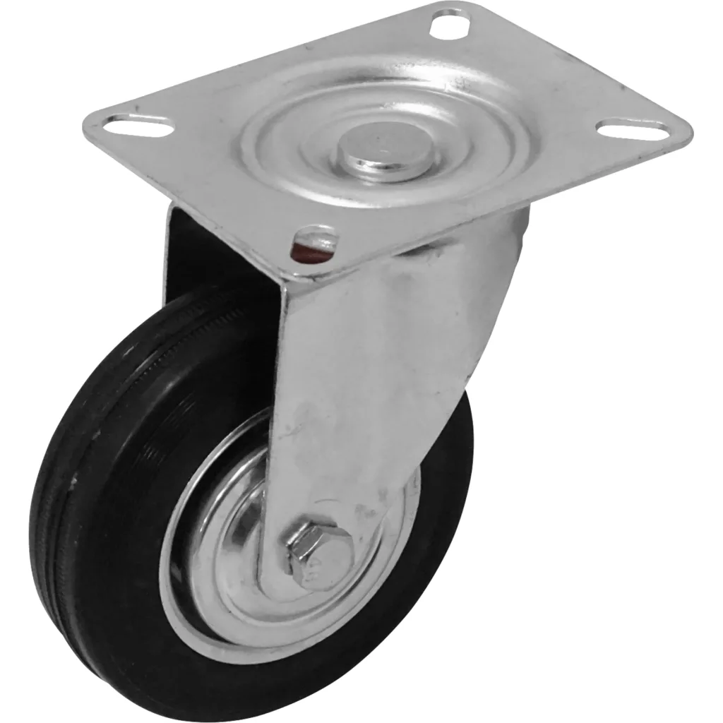 Imagen 3 de Rueda 4-pulgadas Giratoria Negra Soporta-80kg 84x100x130mm