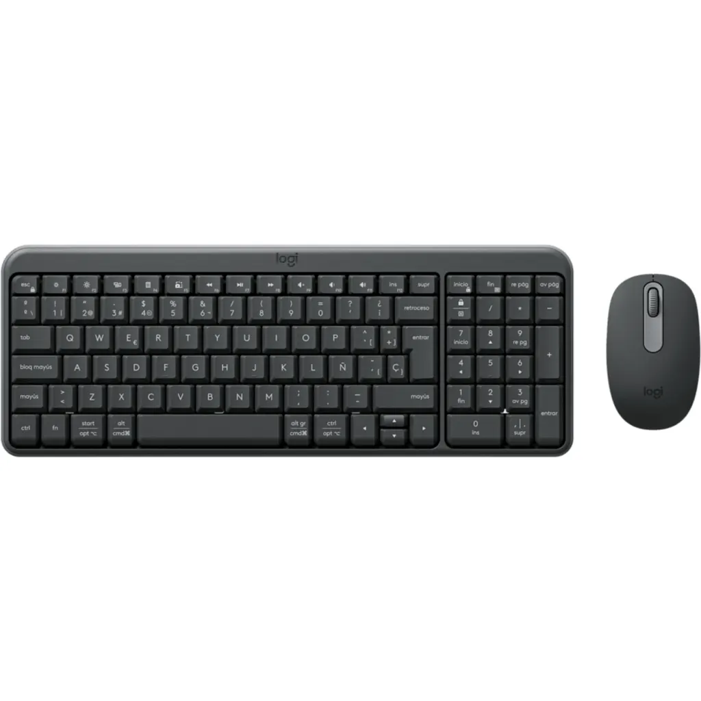 Kit Teclado Mouse Inalámbrico Logitech MK250 Compact, Qwerty Bluetooth Grafito