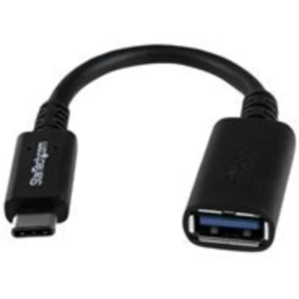 Imagen 2 de Adaptador USB Tipo-C 3.1 Gen 1 (5 Gbps) a USB Tipo-A, M/H 15cm 6" Níquel Negro.