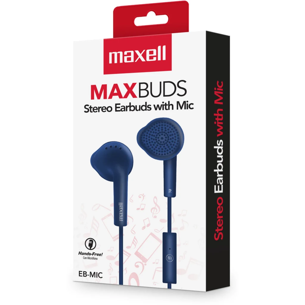 Audifonos de boton Maxell NEW EB-MIC NAVYB