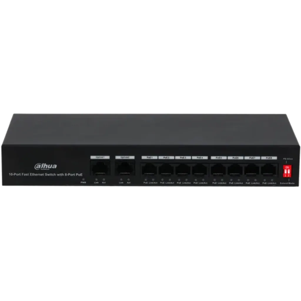 DH-PFS3010-8ET-65. SWITCH DAHUA 10 PUERTOS 10/100 8-POE