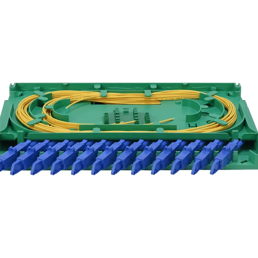 Bandeja 12-E2000/UPC p/Cabecera tipo ODF incluye pigtails-SM y coplas