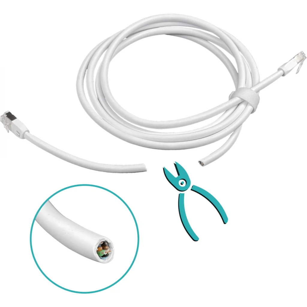 Imagen 4 de UBIQUITI 2mt Blanco F/UTP Cat5e Cable UACC-Cable-Patch-Outdoor-2M-W