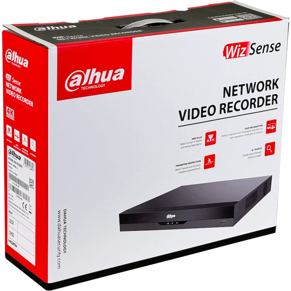 Imagen 1 de DAHUA NVR 32-CH 32MP HDMI VGA RS232 USB RCA 2xSATA20TB WizSense Alarma