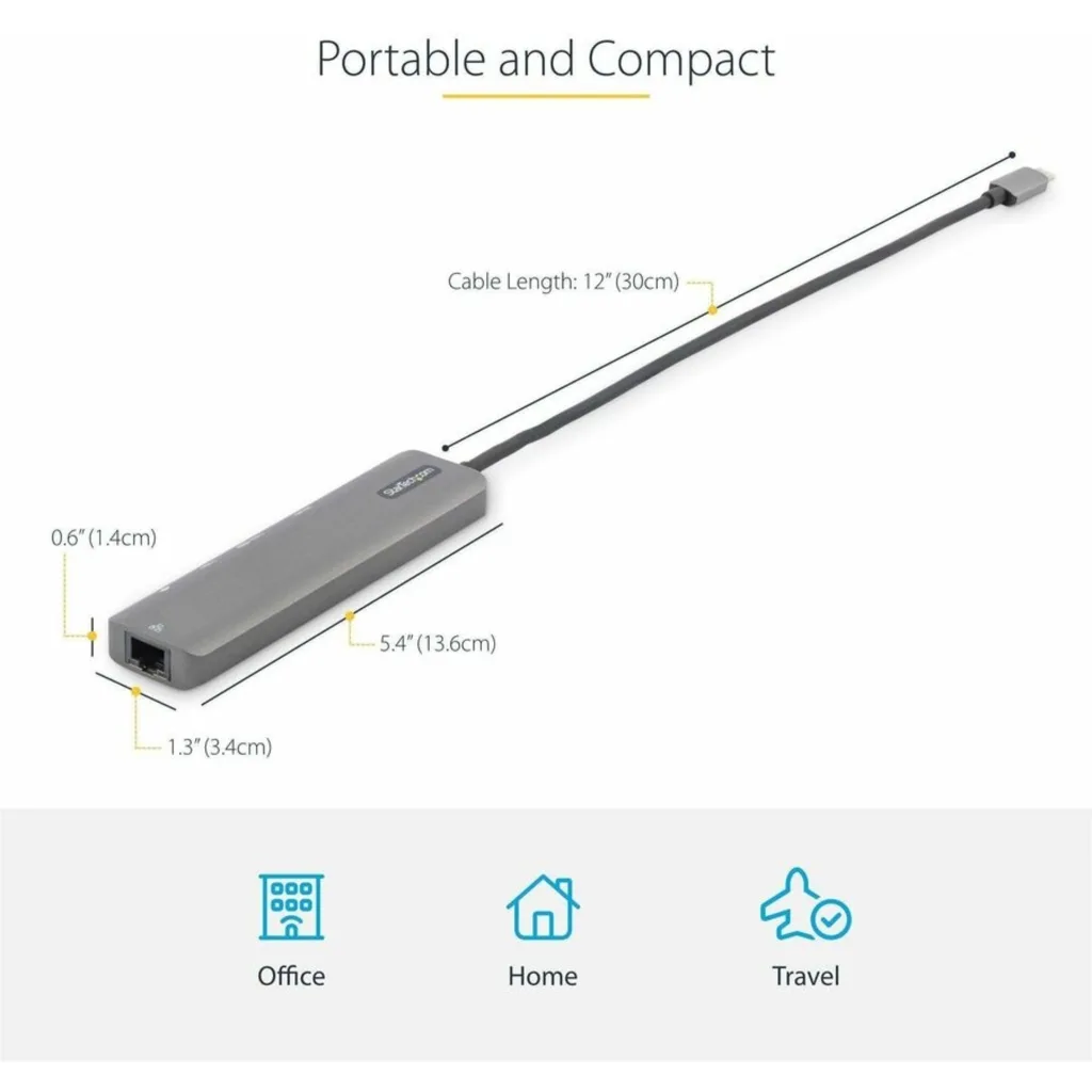 Imagen 5 de Docking Station StarTech Mini Dock USB-C a HDMI SD/mSD 2*USB3.0 LAN USB-C Gris