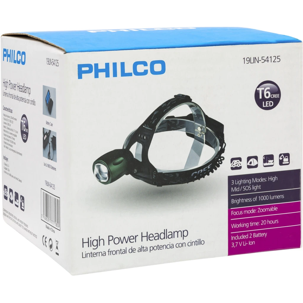 Imagen 1 de CINTILLO LED TIPO CREE BAT 18650 X 2