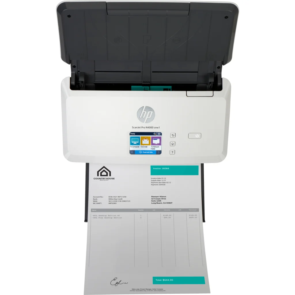 Imagen 3 de Escáner de Escritorio HP ScanJet Pro N4000 snw1 600dpi 40ppm WiFi LAN USB