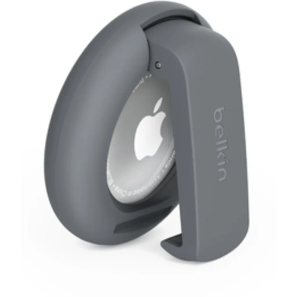 Protector de AirTag Belkin Secure Holder, con Clip Color gris oscuro