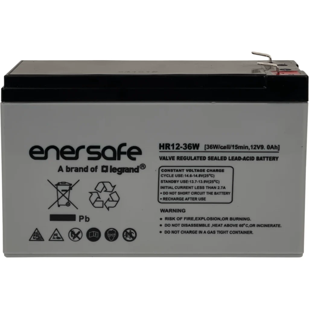Imagen 2 de ENERSAFE Bateria 9,0AH Acido-Plomo 12V Sellada VRLA HR12-36W 9AH