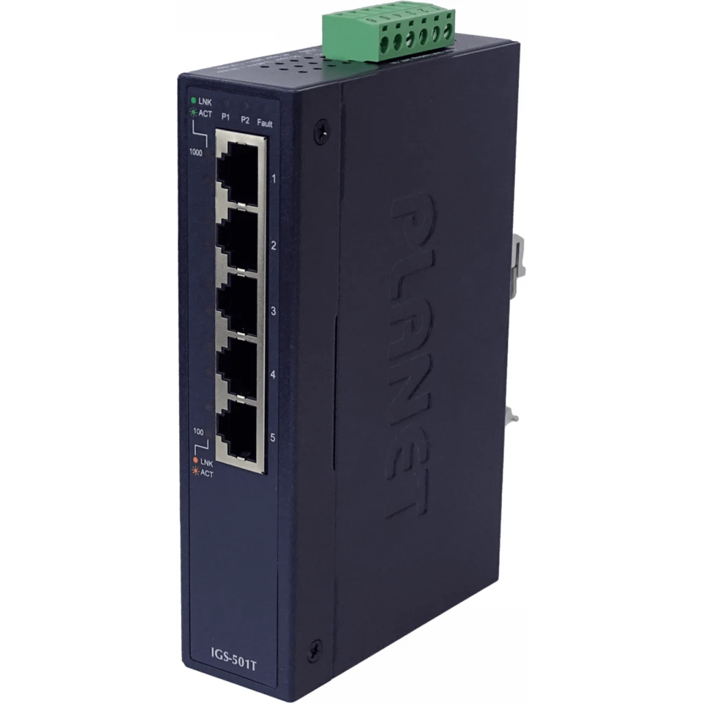 Imagen 6 de Switch Planet Industrial 5x 10/100/1000BASET RJ45 TP auto-MDI/MDI-X, auto negot