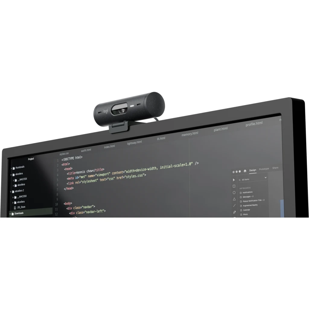 Imagen 5 de Webcam Logitech Brio 500 4mp Full HD 1080p Micrófono Integrado USB-C Grafito