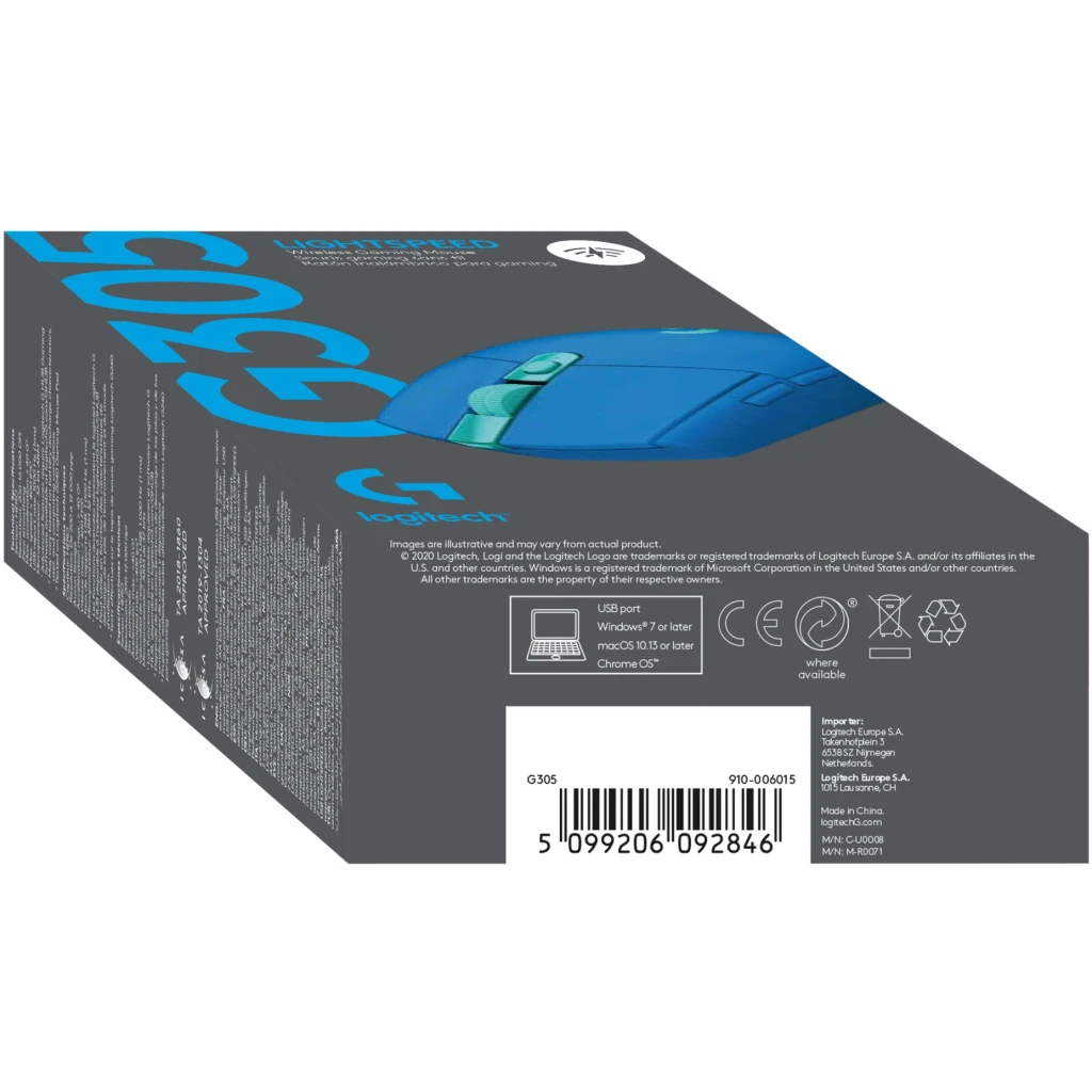 Imagen 3 de Mouse Inalámbrico Gamer Logitech G305 lighspeed sensor HERO USB azul
