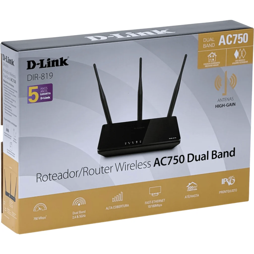 Imagen 3 de Router Inalámbrico de Doble Banda AC750 2.4&5 Ghz Antena Fija Externa 4 Ptos LAN