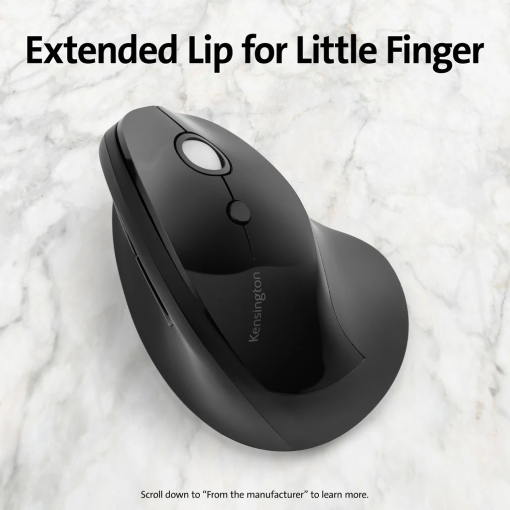 Imagen 1 de Mouse Ergonómico Inalámbrico Vertical Kensington ProFit 6 Btns 1600dpi USB Negro