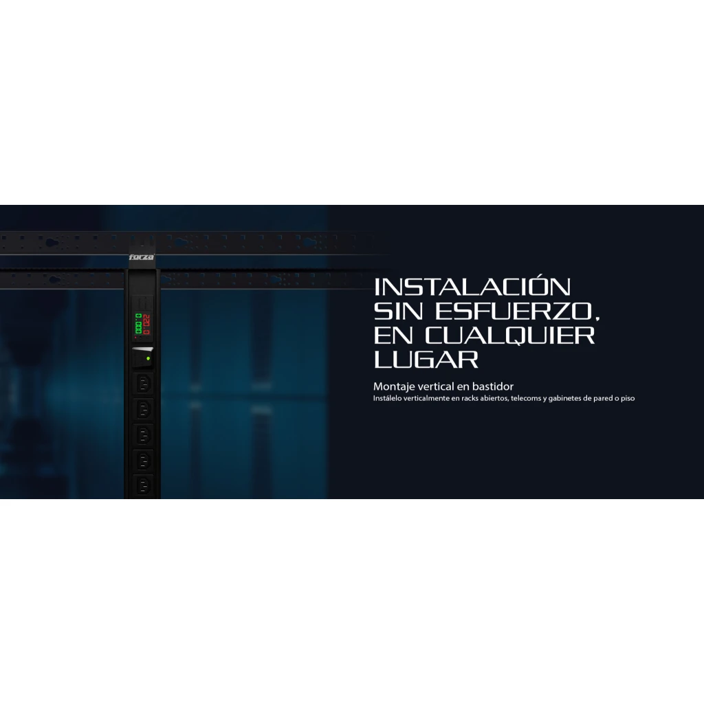 Imagen 5 de Forza - Power distribution unit - Rack-mountable - AC 200/240 V - 30 Tomas de Corriente - 6-C19 24-C13 0U SPD Metered