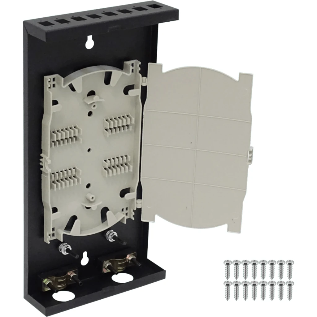 Imagen 6 de 12-Manguito 2-Entr 8-CL-Rectangular IP20 Caja Metalica Negra Fibra NAP