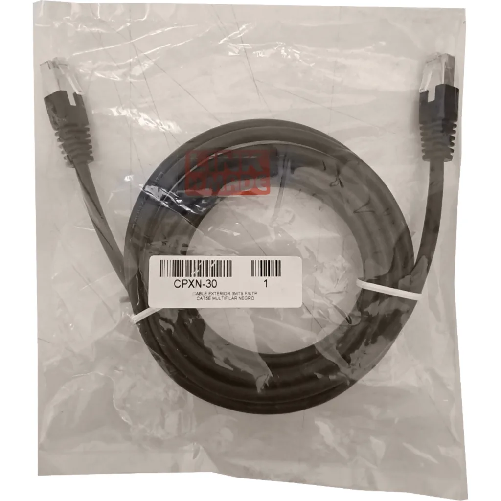 Cable de Red Linkmade Externo Multif Cat5E 3 metros Color Negro