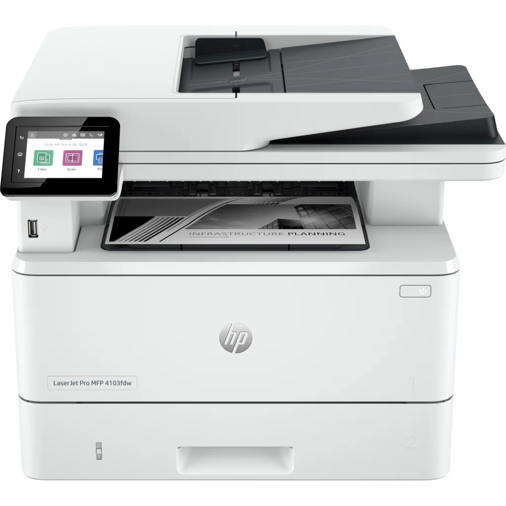 Impresora Multifunción HP LaserJet Pro MFP 4103fdw Monocrómo WiFi LAN USB Dúplex