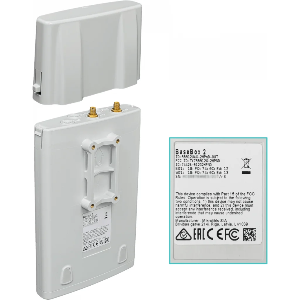 Imagen 4 de MIKROTIK OUTDOOR 2,4GHZ 2X2 MINIPCIE 1-1000 2-RPSMA RB912UAG-2HPND-OUT
