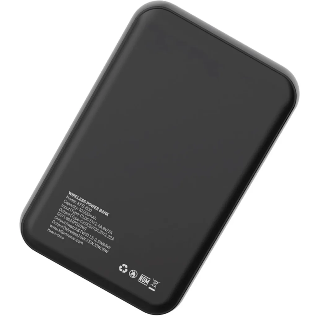 Imagen 2 de Klip Xtreme - Power bank - 24 pin USB-C - Lithium polymer - Para Smartphones - Wireless Charg 10.000 mAh