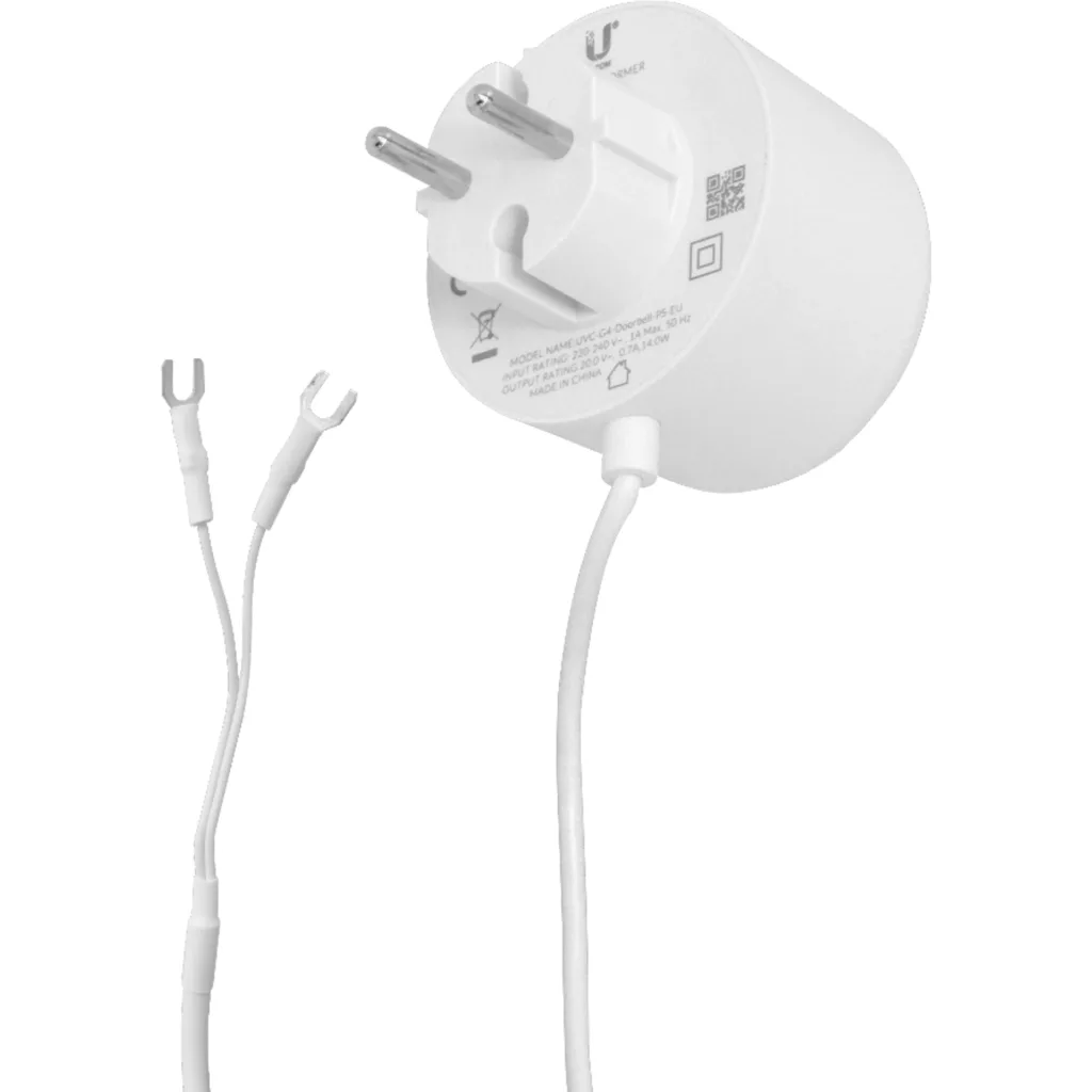 Imagen 3 de UniFi 20VAC 0,7A Fuente Poder p/Doorbell-Protect Schuko-M cable-6mt
