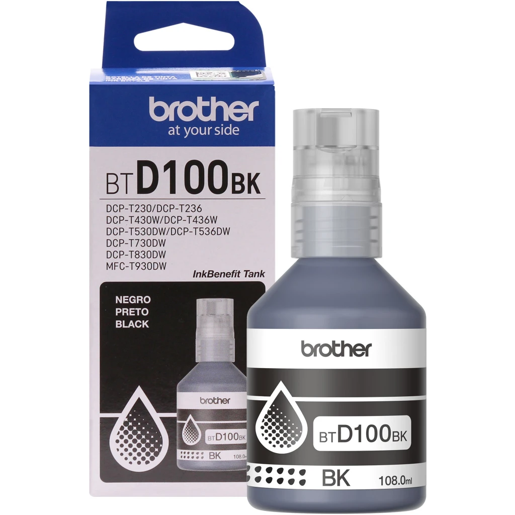 Pack 2 Tintas Brother BTD100BK Negro