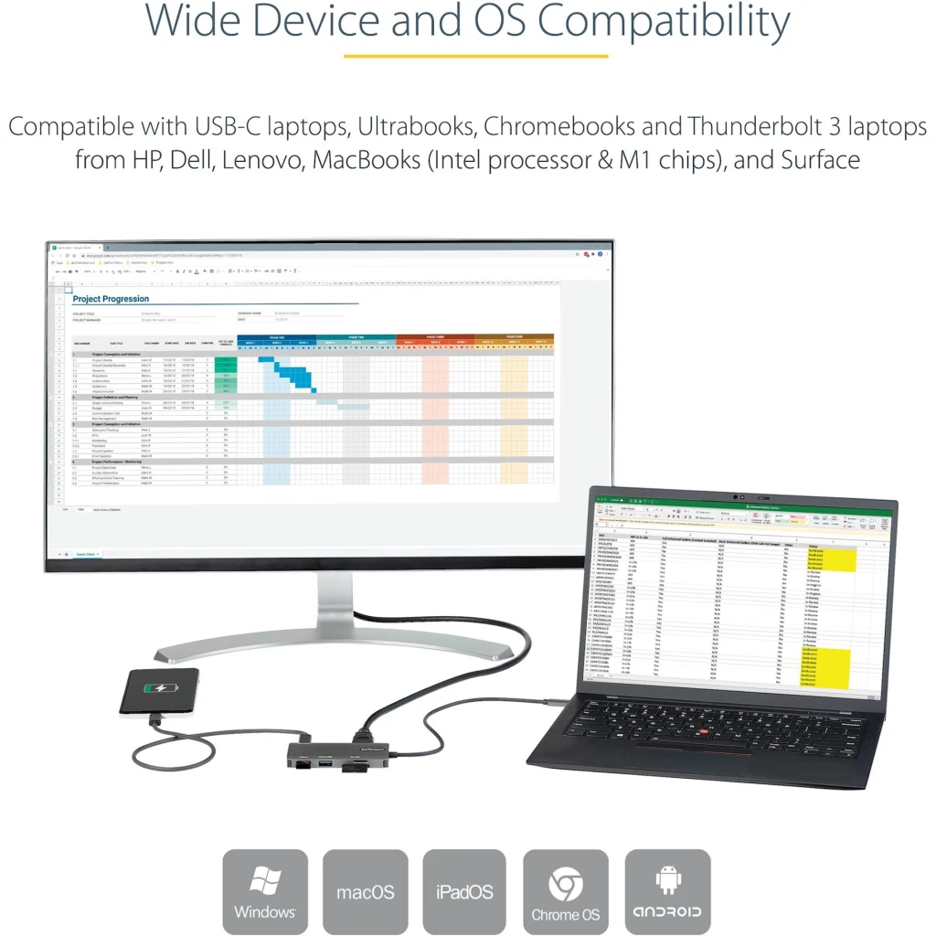 Imagen 4 de Docking Station StarTech USB-C a Prts HDMI 2*USB-A 3.1 USB-C SD/MMC mSD