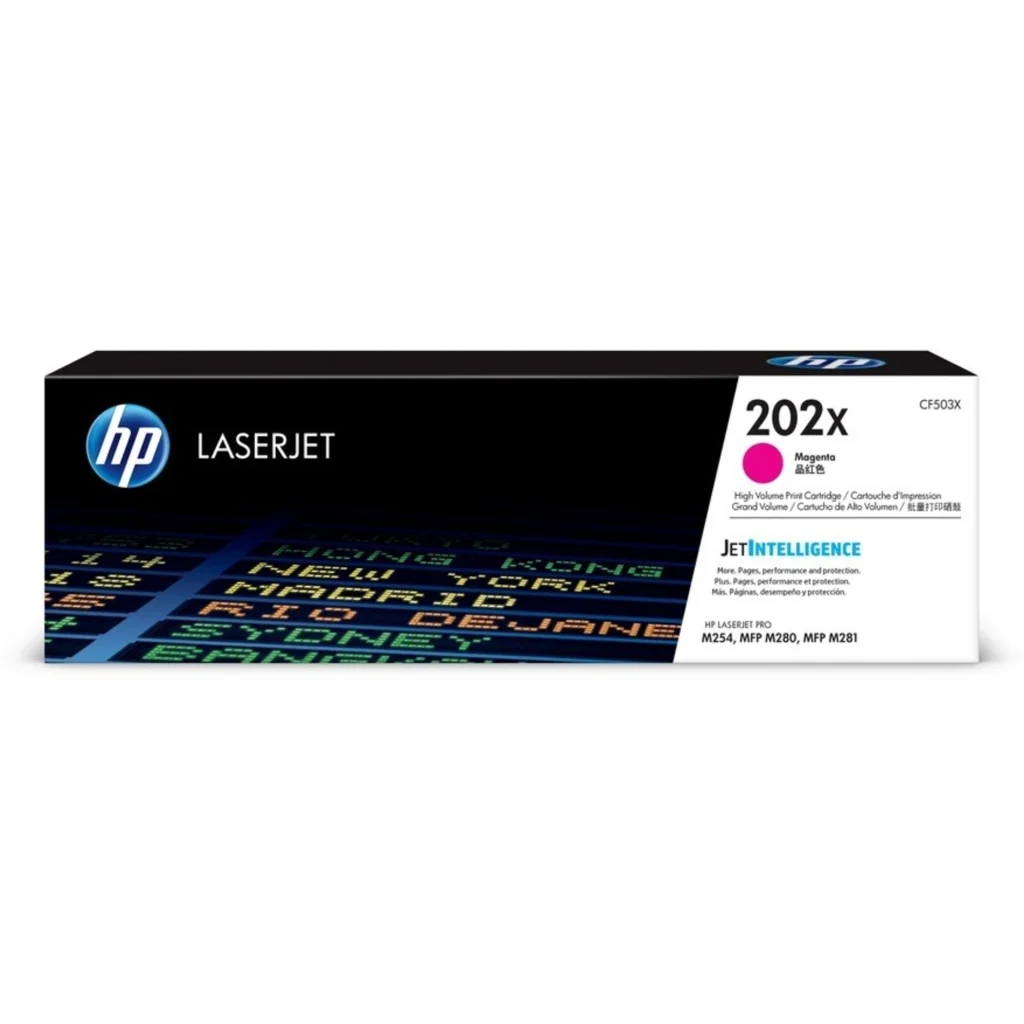 Toner HP 202X Magenta Comp. LaserJet Serie M254 M280, 2.500 Paginas