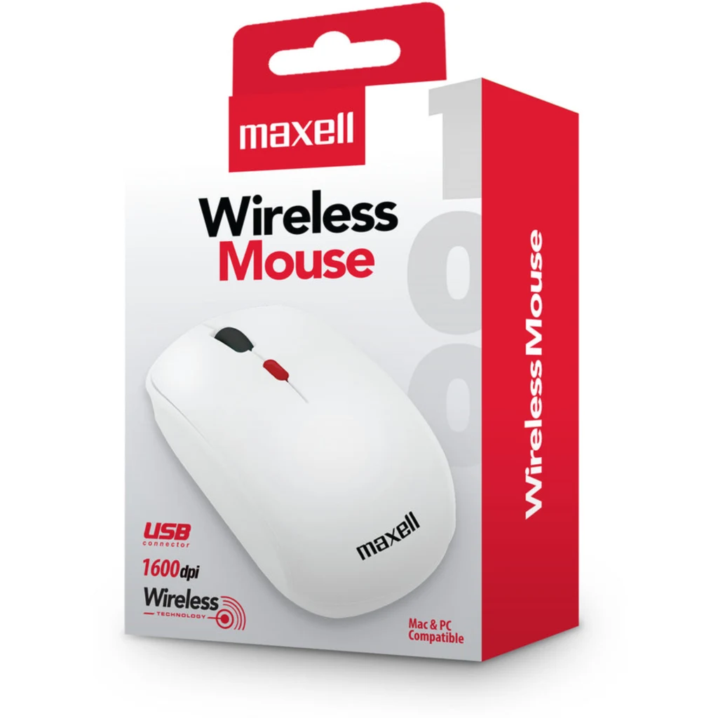 Imagen 3 de Mouse inalambrico Maxell MOWL-100 WHITE