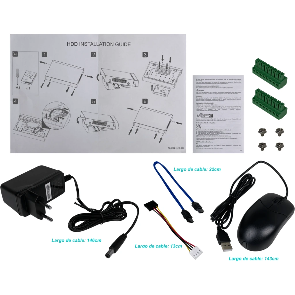 Imagen 2 de DAHUA XVR 4-BNC-H 4-RCA-H HDMI VGA LAN USB IP 5MP regle-alarma 1xSATA
