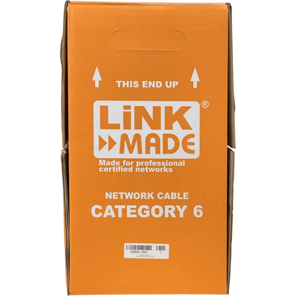 Imagen 3 de LINKMADE 305MTS UTP EXTERIOR-PE UNIFILAR NEGRO CAT6 COBRE 305 m