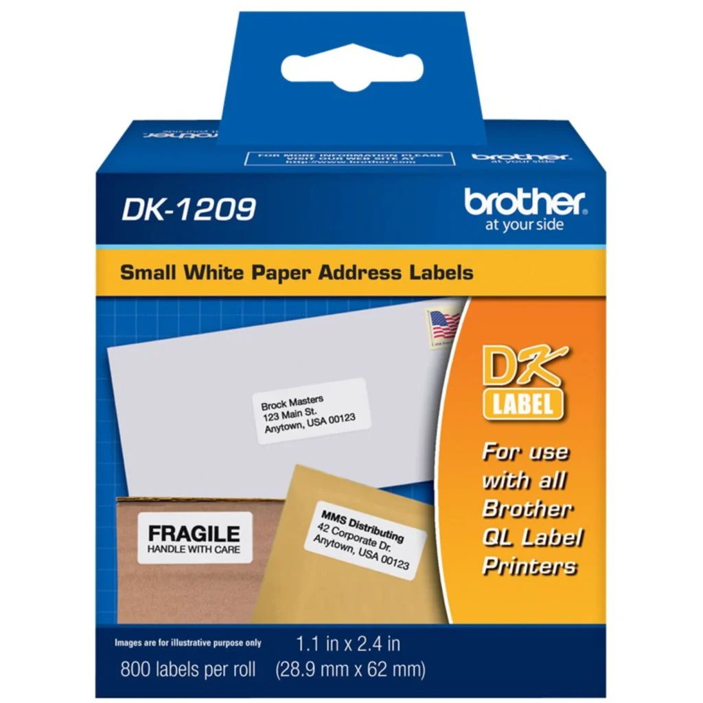 Imagen 2 de Cinta Rotuladora Brother DK1209 29x62mm precut label 800 unds