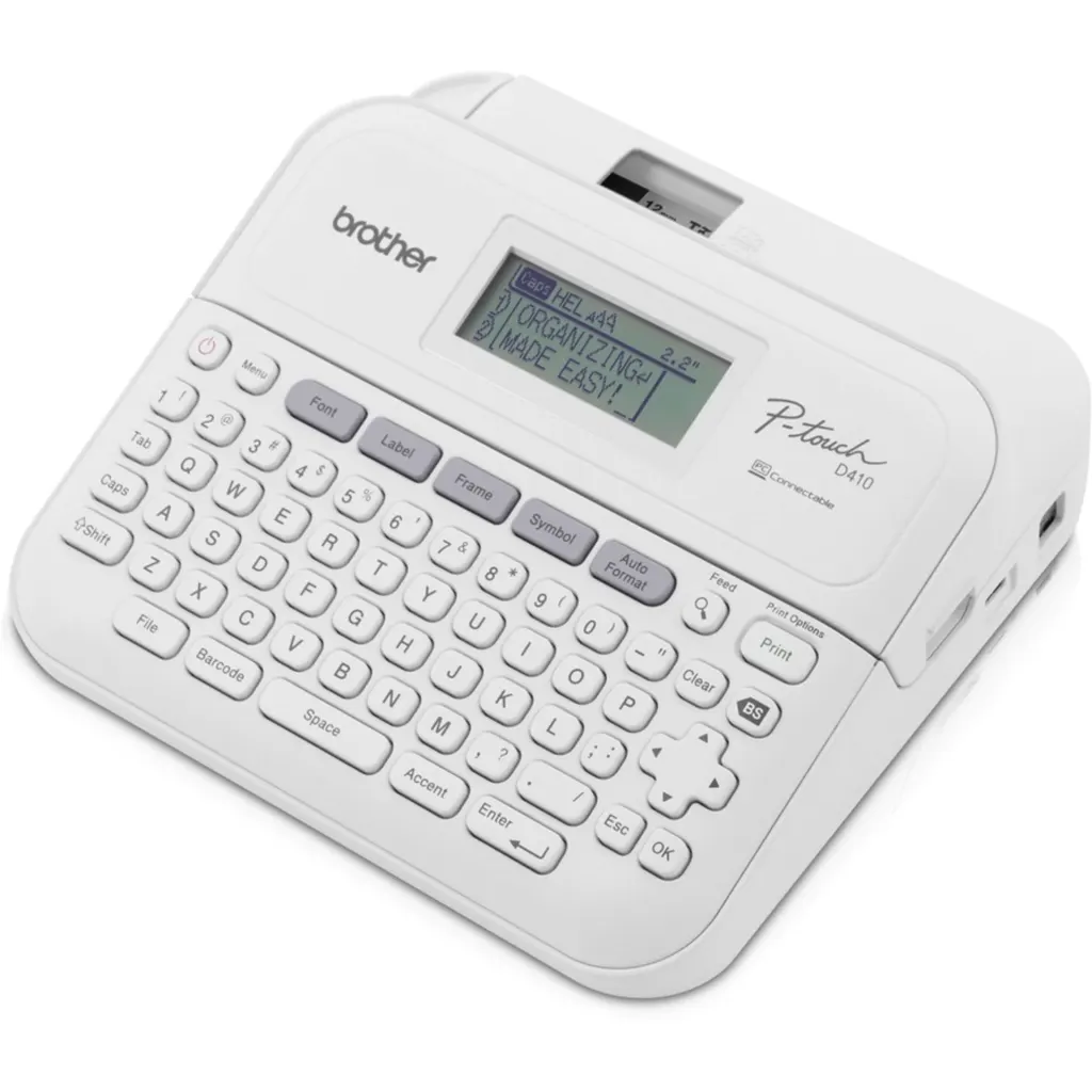 Imagen 8 de Rotuladora Brother PT-D410, Electrónica de sobremesa con teclado y conexión a PC
