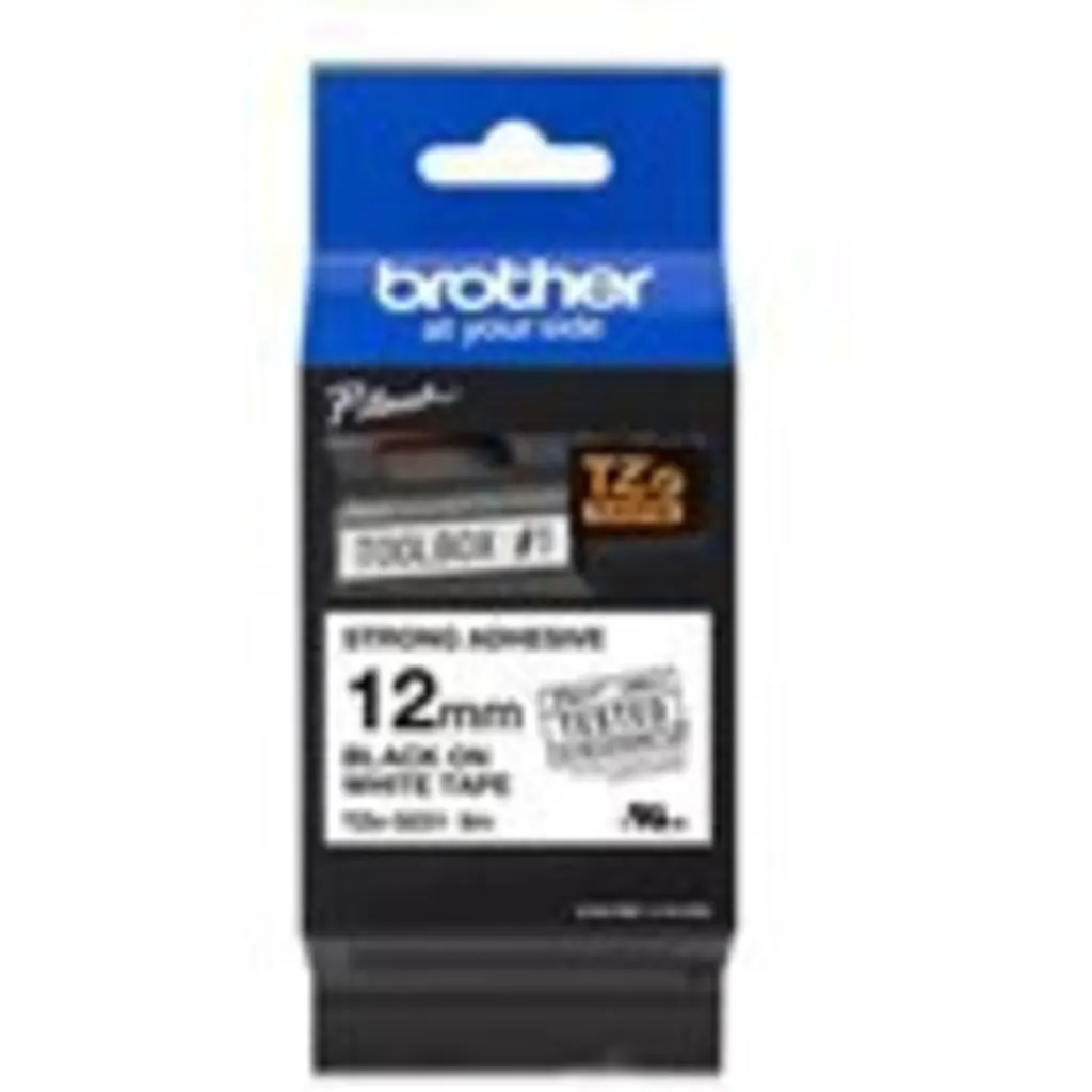 Imagen 1 de Cinta  Brother TZE-S231 12mm Negro sobre Blanco