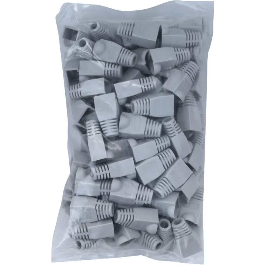 Imagen 2 de BOLSA 100 CAPUCHONES RJ45 COLOR GRIS