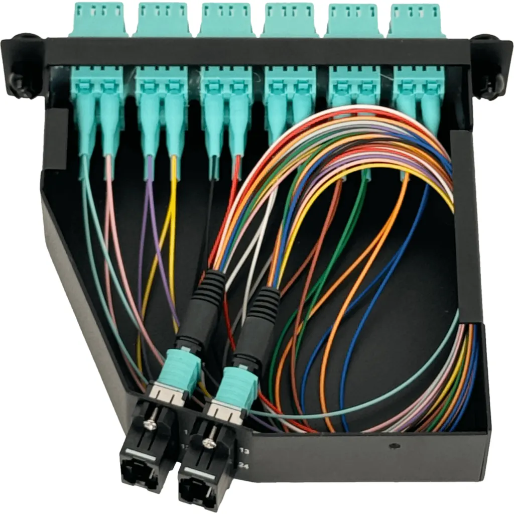 Imagen 5 de OM3 24-LC 2-MPO/M Cassette para/1U-3P 130mm Fibra Pre-conectorizada
