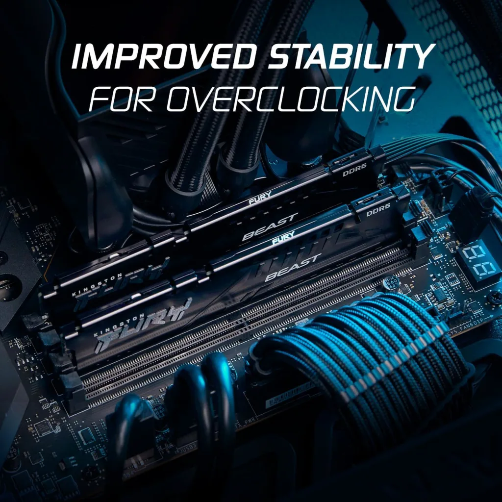 Imagen 3 de Memoria RAM 16GB DDR5 6400MHz DIMM CL32 Non-ECC 1.4v 288p FURY Beast Black EXPO