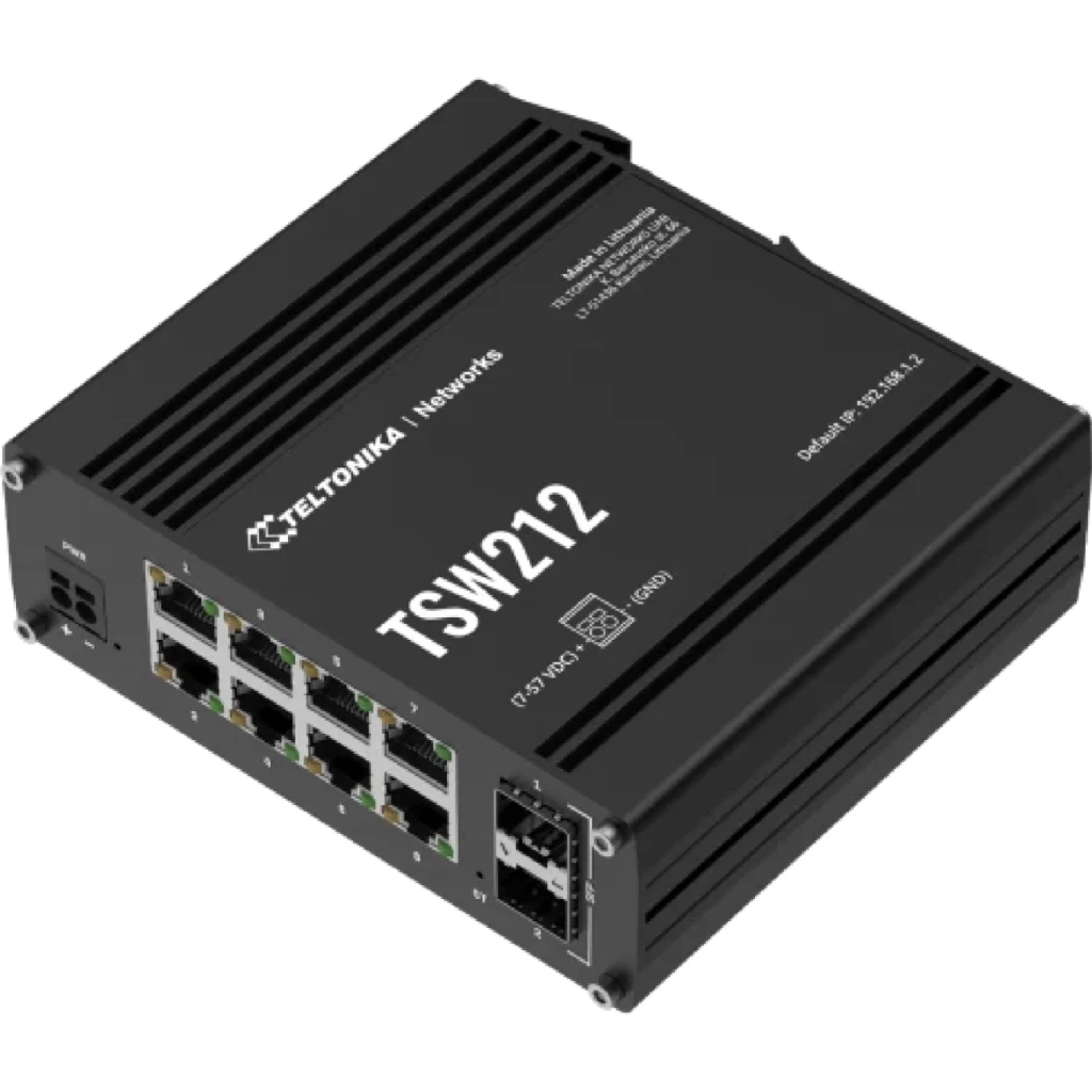 Imagen 1 de Switch Gestionable Teltonika TSW212, 8x Gigabit y 2 SFP L2 con Funciones L3