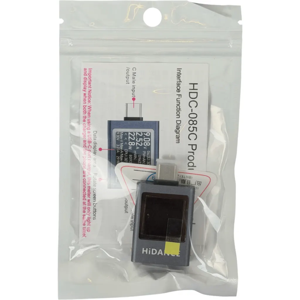 Imagen 6 de Tester mWh mAh Digital USB-C 4,5-50VDC 0-12Ampere 0-600Wats 1-CM 1-CH