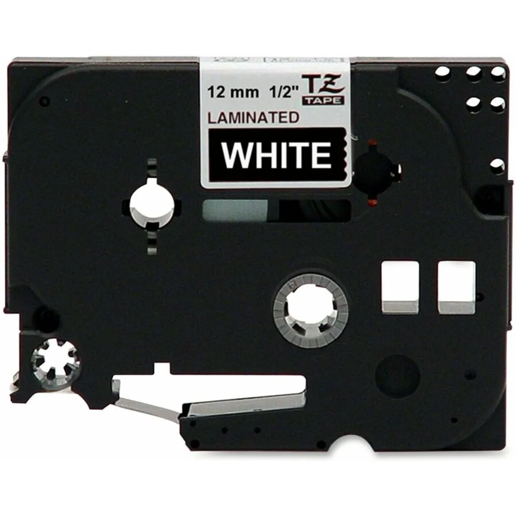 Imagen 2 de Cinta Brother TZE-335 12mm white on black industr. tape