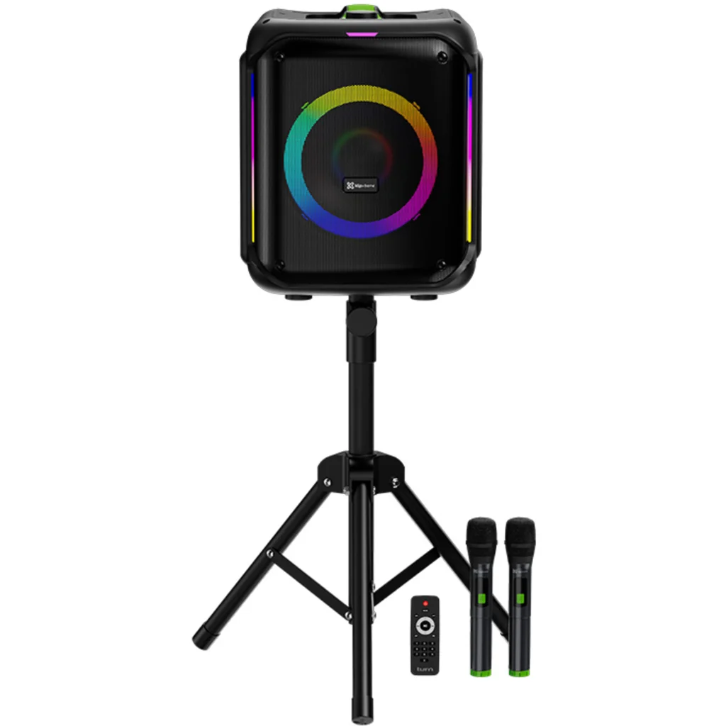 Klip Xtreme - Speaker system - Black - tripod with 2 mics