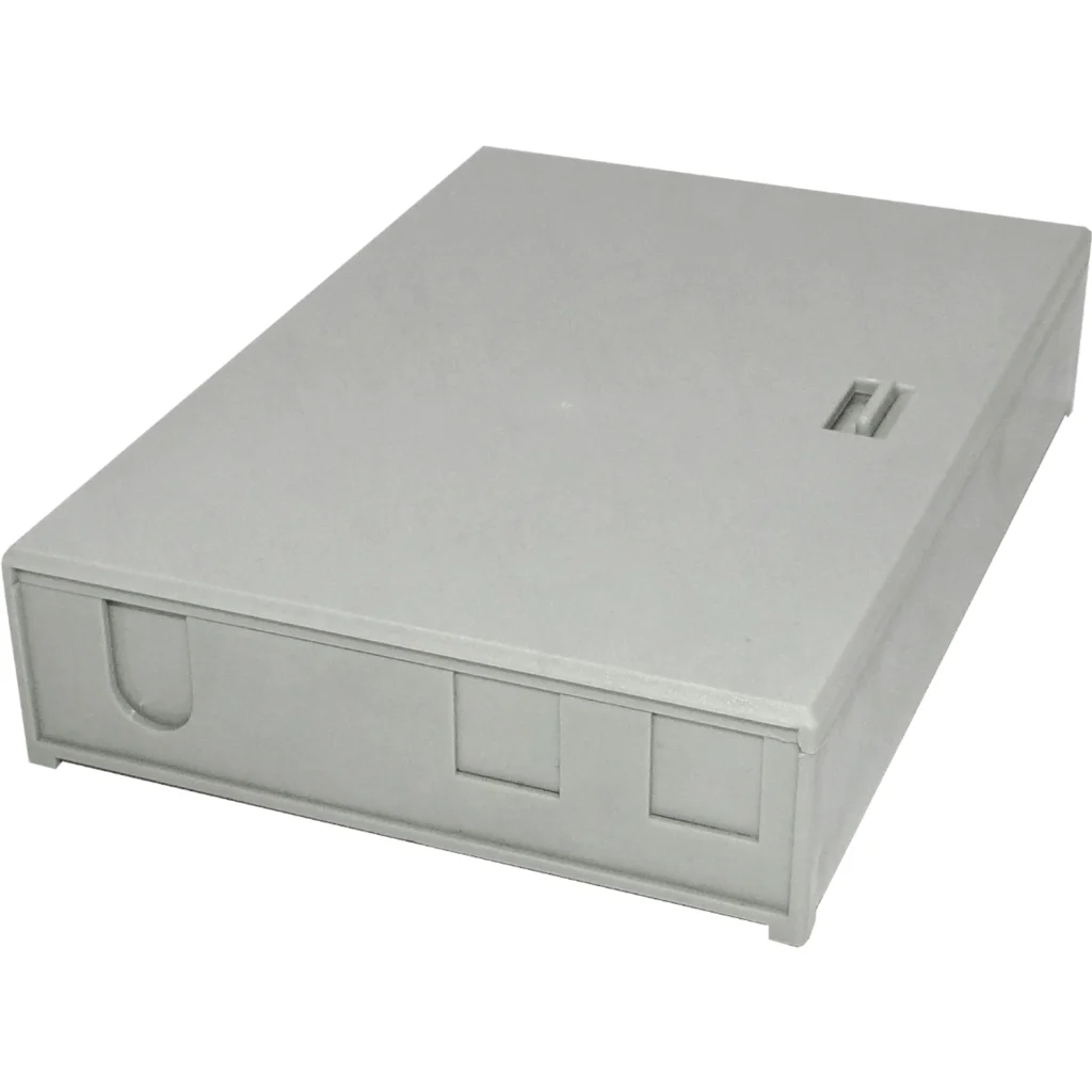 Imagen 3 de 6-Manguito de-Paso 4-CL-Rectang IP20 Caja Gris Terminacion Fibra NAP