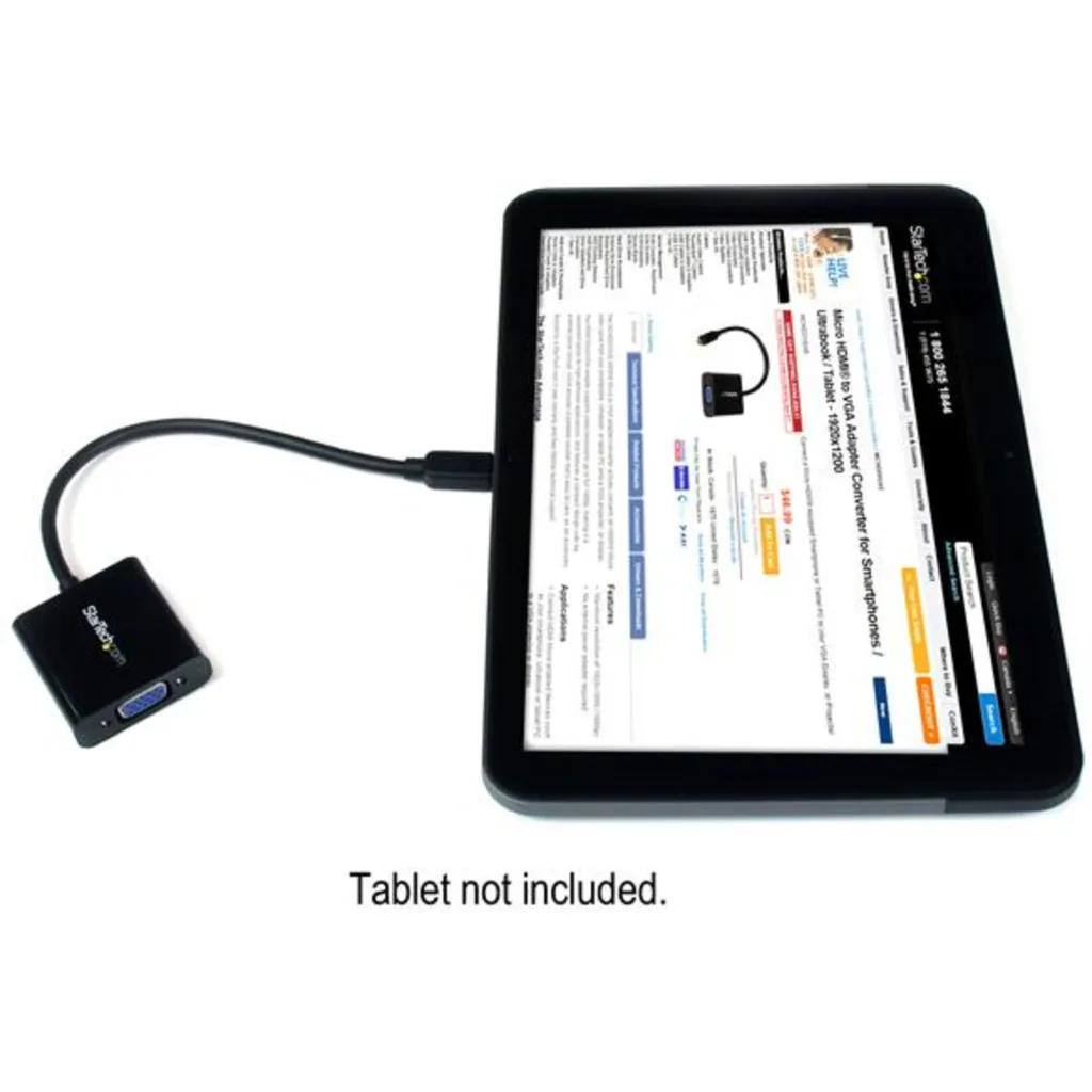 Imagen 3 de Adaptador Conversor micro HDMI Macho a VGA Hembra Smartphones/Tablet - StarTech