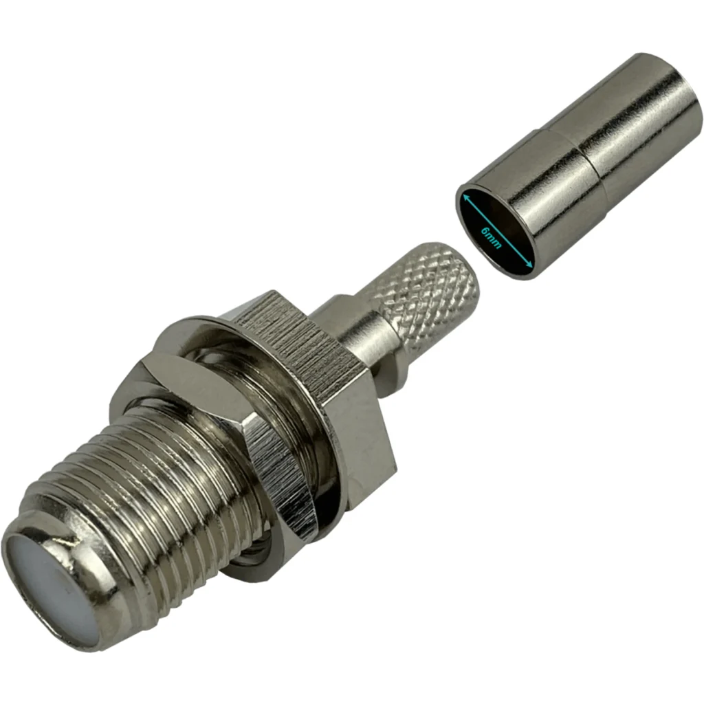 F-Hembra LMR195 RG58 Conector Crimpeable Serie-195