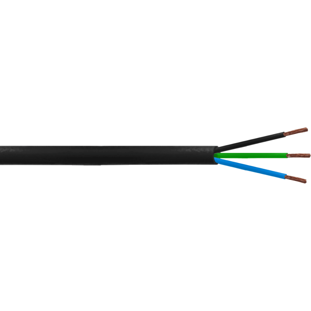 Imagen 1 de Negro 3x1,0mm 100mt Cable Electrico RVV 8-10AMP 17AWG 3x1.0mm