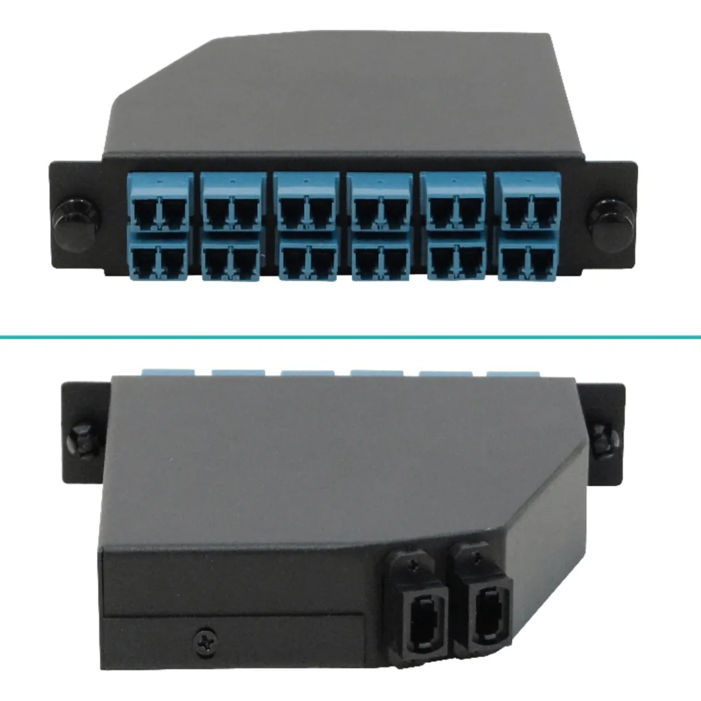 24-LC 2-MPO/M Cassette para/1U-3P 130mm Fibra Pre-Conectorizada