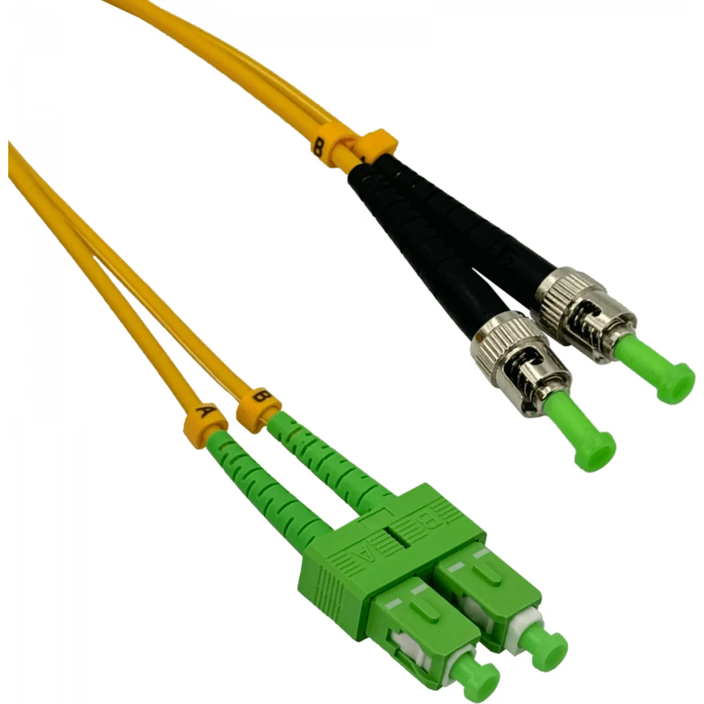 3mt SC/APC-ST/APC MonoModo SM Duplex Jumper Cable Fibra 9/125um 3mm