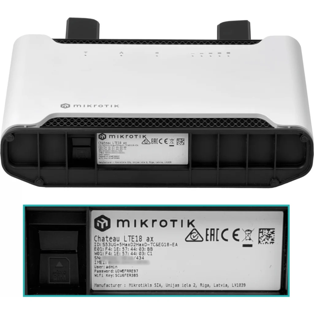 MIKROTIK LTE18 4-1000 1-2500 11ax Sim USB S53UG+5HaxD2HaxD-TC&EG18-EA