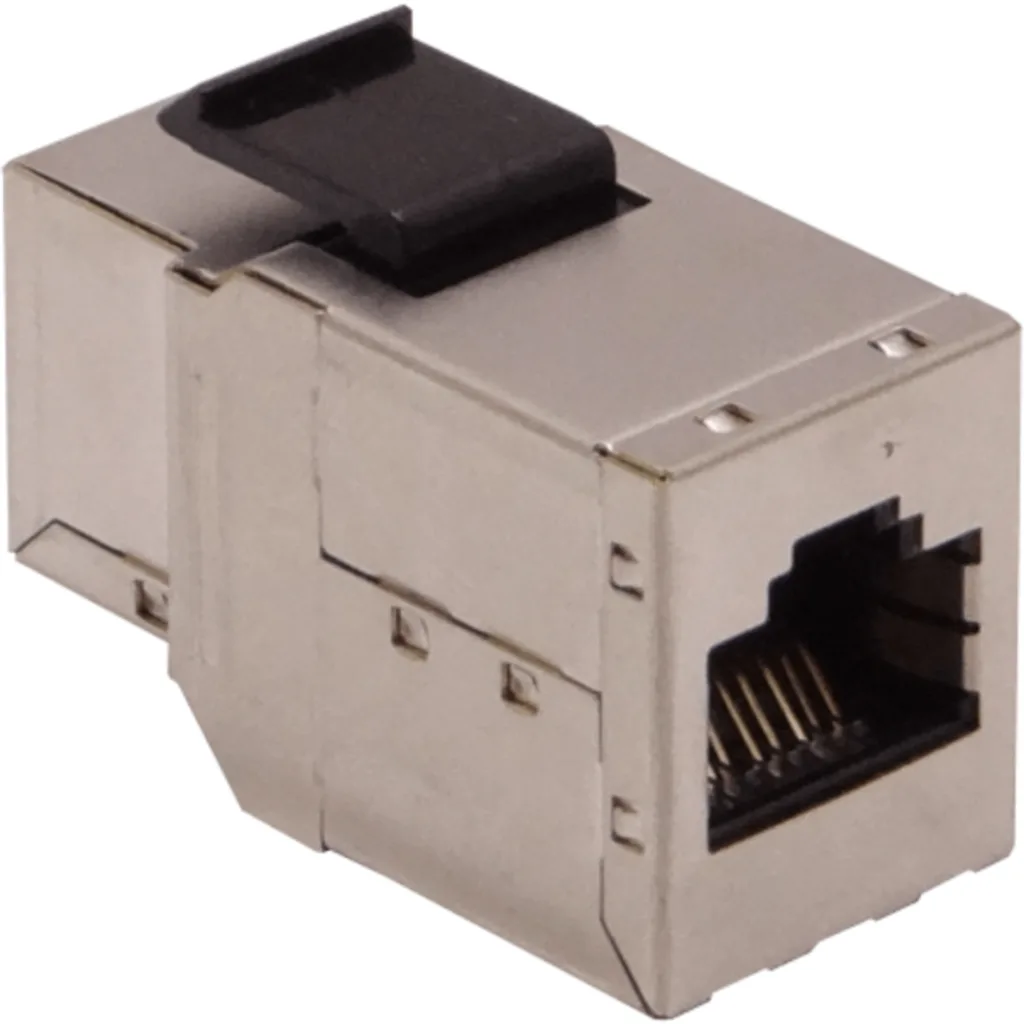 Imagen 1 de LINKMADE CAT6A BLINDADO KEYSTONE COPLA RJ45-RJ45 S/FTP STP U/FTP F/UTP